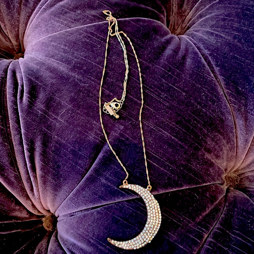 Diamond pink gold necklace